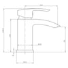 AG Belini Mono Basin Mixer Tap With Push Waste in Black