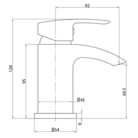 AG Belini Mini Mono Basin Mixer Tap in Black