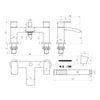 AG Belini Deck Mounted Bath Shower Mixer with Handset in Black