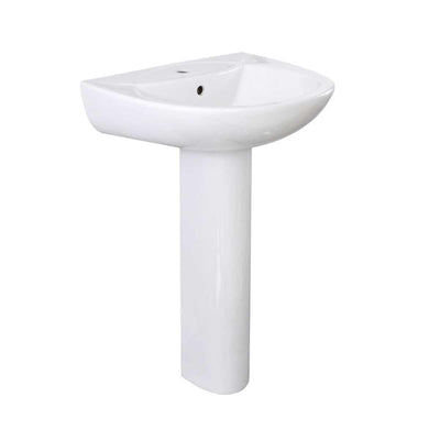 AG Pronto Complete Basin and Pedestal Set in White