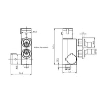 AG Thermostatic Vertical Shower Valve in Chrome