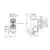 AG Thermostatic Vertical Shower Valve in Black