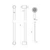 AG Round Shower Riser Rail Kit with Multi-Function Head (Chrome)