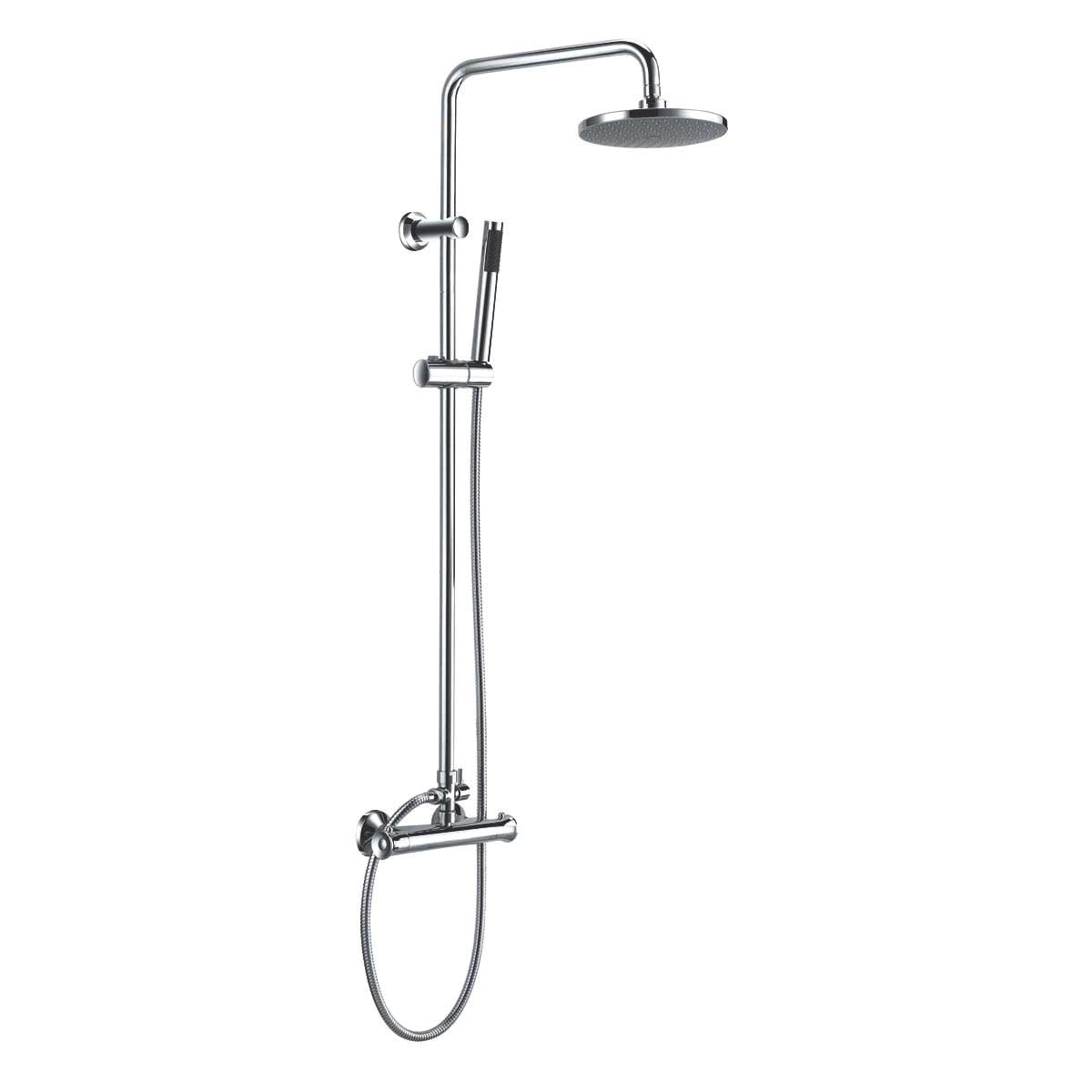 AG Tidy Rigid Riser Shower Kit in Chrome
