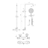 AG Tidy Rigid Riser Shower Kit in Chrome