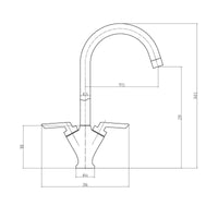 AG Olicana Kitchen Tap in Chrome