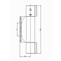 V200 Black Horizontal Shower Valve 45mm
