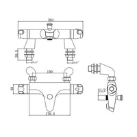 Thermostatic Bath Filler Shower Valve Black