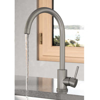 AG Manhattan Kitchen Tap in Brushed Stainless Steel