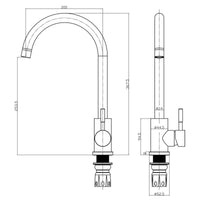 AG Manhattan Kitchen Tap in Black