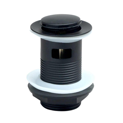AG Round Centre Dome Slotted Basin Waste (Black)
