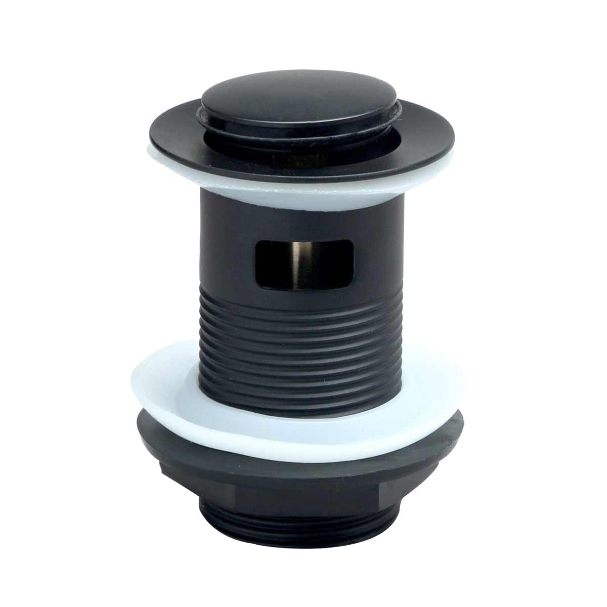 AG Round Centre Dome Slotted Basin Waste (Black)