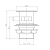 AG Round Centre Dome Slotted Basin Waste (Black)