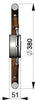 VETUS steering wheel with mahogany rim and spokes, 380 mm - 15" (KWL38)