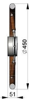 VETUS steering wheel with mahogany rim and spokes, 450 mm - 17" (KWL45)