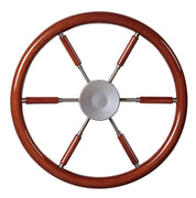 VETUS steering wheel with mahogany rim and spokes, 450 mm - 17"
