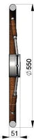 VETUS steering wheel with mahogany rim and spokes, 550 mm - 21" (KWL55)