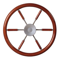 VETUS steering wheel with mahogany rim and spokes, 550 mm - 21"