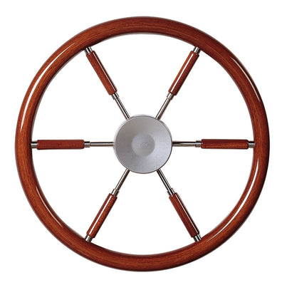 VETUS steering wheel with mahogany rim and spokes, 550 mm - 21