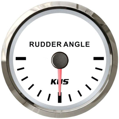 KUS Rudder Angle Gauge (Stainless Steel Bezel / White Dial)