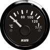KUS Water Temperature Gauge with Black Stainless Bezel (120&deg;C)