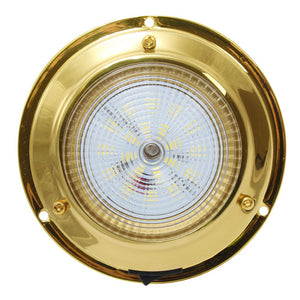 AAA 12V Brass Dome Light LED 3" Dome (106mm) - Natural White
