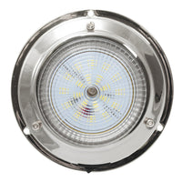 AAA 12V Stainless Steel LED Light 3'' Dome (106mm) - Cool White