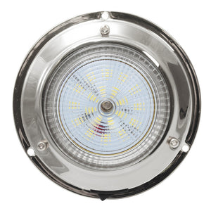 AAA 12V Stainless Steel LED Light 3'' Dome (106mm) - Cool White