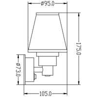 AAA 12V LED Brass Interior Warm White Wall Light Plastic Shade