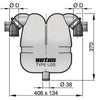 VETUS gas/water separator, 50mm rotating connections, 38mm drain (LGS5038)