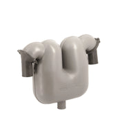 VETUS gas/water separator, 75mm rotating connections, 50mm drain