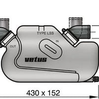 VETUS waterlock for long exhaust systems, type LSS, 45mm (LSS45A)