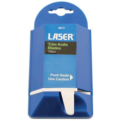 Laser Tools Trim Knife Blades and Dispenser (Pack of 100)