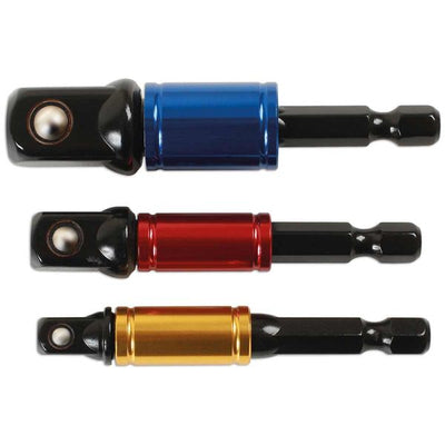 Laser Tools Socket Adaptor Set with Rotating Sleeve 1/4