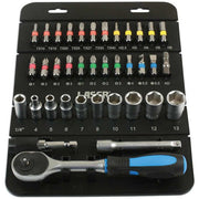 Laser Tools Socket and Bit Set 1/4" Drive (37-Piece) LT-7310 7310