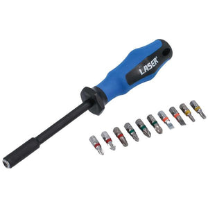 Laser Tools Screwdriver and Bit Set 10-In-1