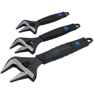 Laser Tools Wide Mouth Adjustable Wrench Set (3-Piece) LT-8676 8676