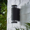 Helix LED GU10 Up/Down Light with Photocell Sensor Black (2 Bulbs)