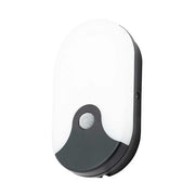 Turus Oval Bulkhead Light with PIR in Black (1200lm / 15W)