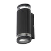 Helix LED GU10 Up/Down Wall Light with Ribbed Black Finish (2 Bulbs)