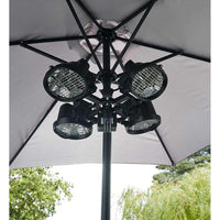 Ruby Parasol Heater with 4x 450W Ruby Halogen Lamps