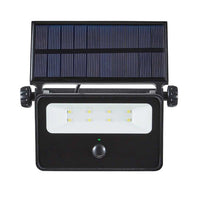 Solar Powered Security Floodlight with PIR Black (200lm / 2W)