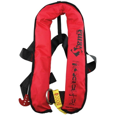 Sigma Inflatable Lifejacket Auto with Harness 170N Adult Red