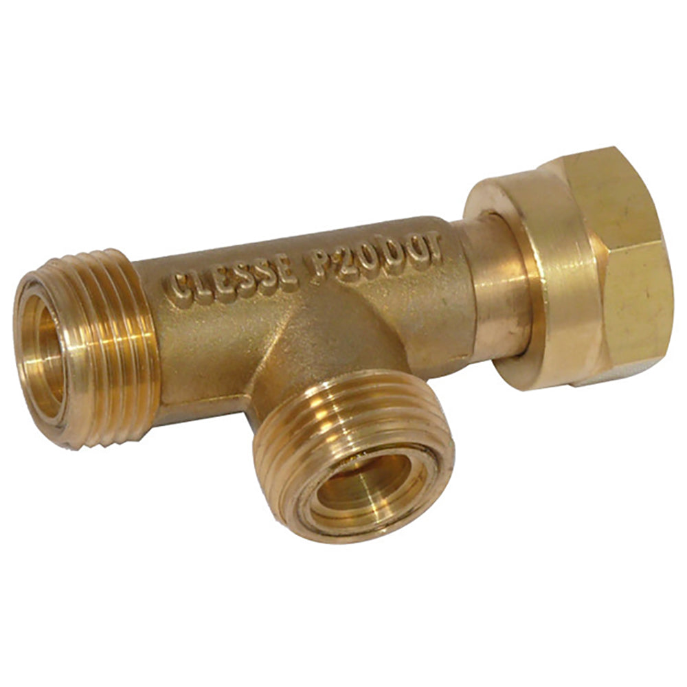 Clesse Changeover T-Piece with Non-Return Valve
