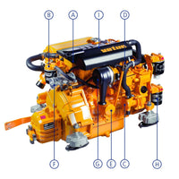27 HP VETUS M3.29 Marine Diesel Engine (M329A---A)