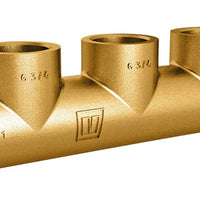 VETUS Manifold, bronze, with G 1 male/female thread, and 3 x G 3/4 female thread
