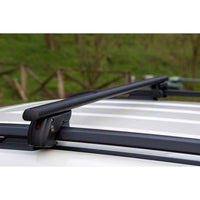 Menabo Shermon Black XL Raised Rail Roof Bars 1340mm (90kg Max.)