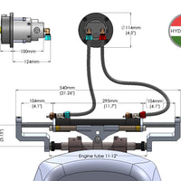 Hydrodrive MF175WTS Outboard Hydraulic Steering System Kit with Anti-Feedback Valve and Automatic Pilot Connection Port