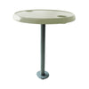 Island Deck Table with Leg, Round Ivory