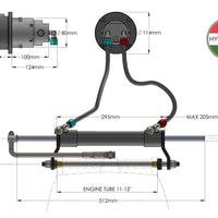 MF115-MRA Outboard Hydraulic System for engines up to 120 HP with fixed cylinder